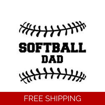 Softball dad Sports Die Cut Vinyl Decal sticker